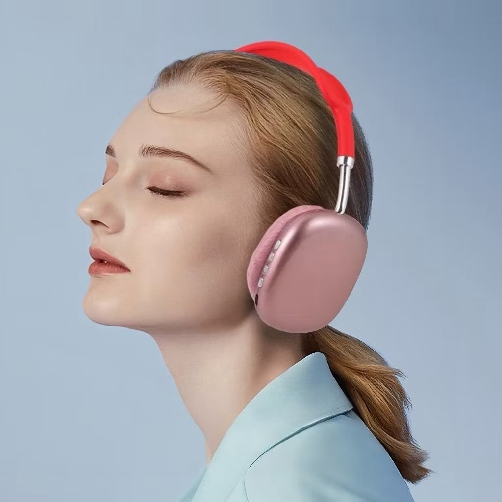 Fone de Ouvido Bluetooth Over-Ear Premium - Rosa