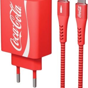 Carregador Coca-Cola USB-C 20W com Cabo