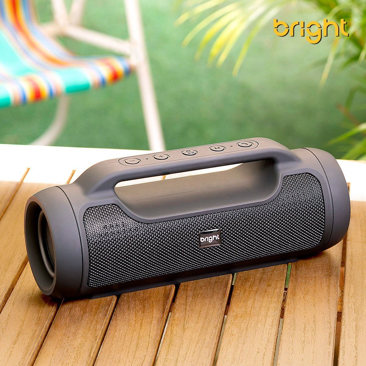 Caixa de Som Bluetooth Boombox Portátil com Alça de Transporte
