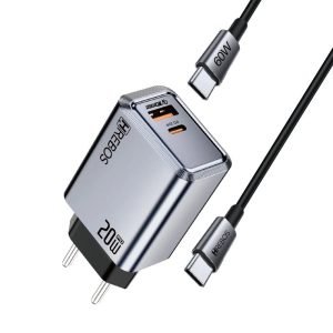 Carregador de Parede Turbo USB-C Duplo + Cabo