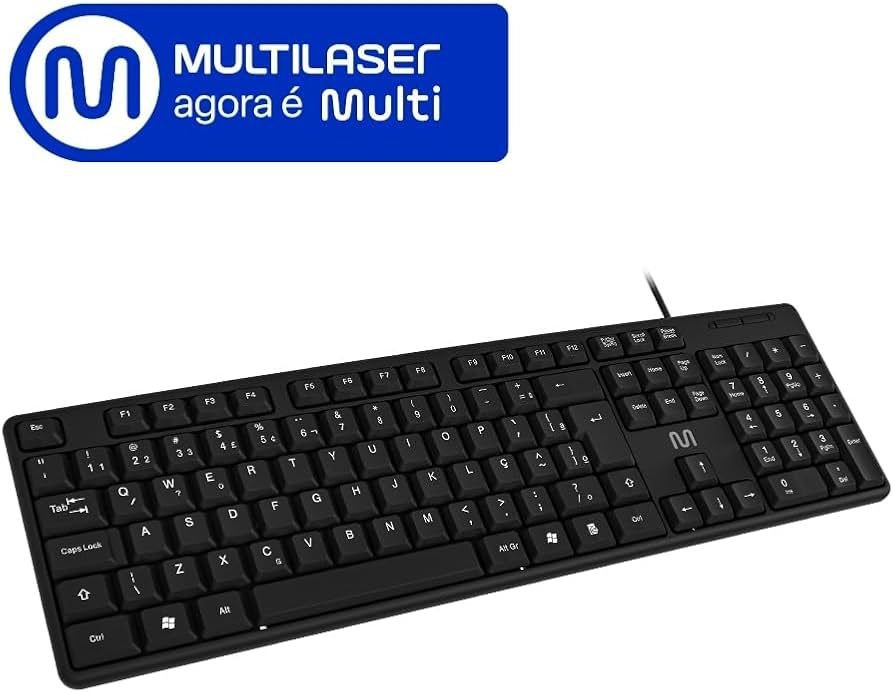 Teclado USB com Fio Slim - Layout ABNT2