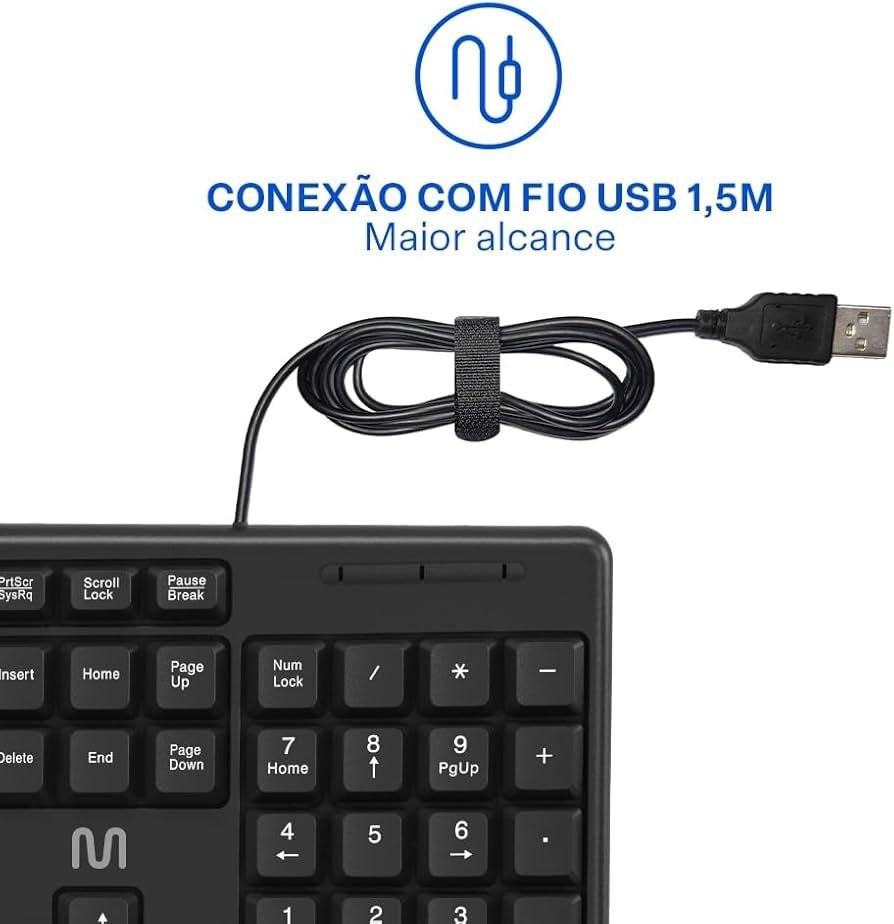Teclado USB com Fio Slim - Layout ABNT2 - Imagem 3